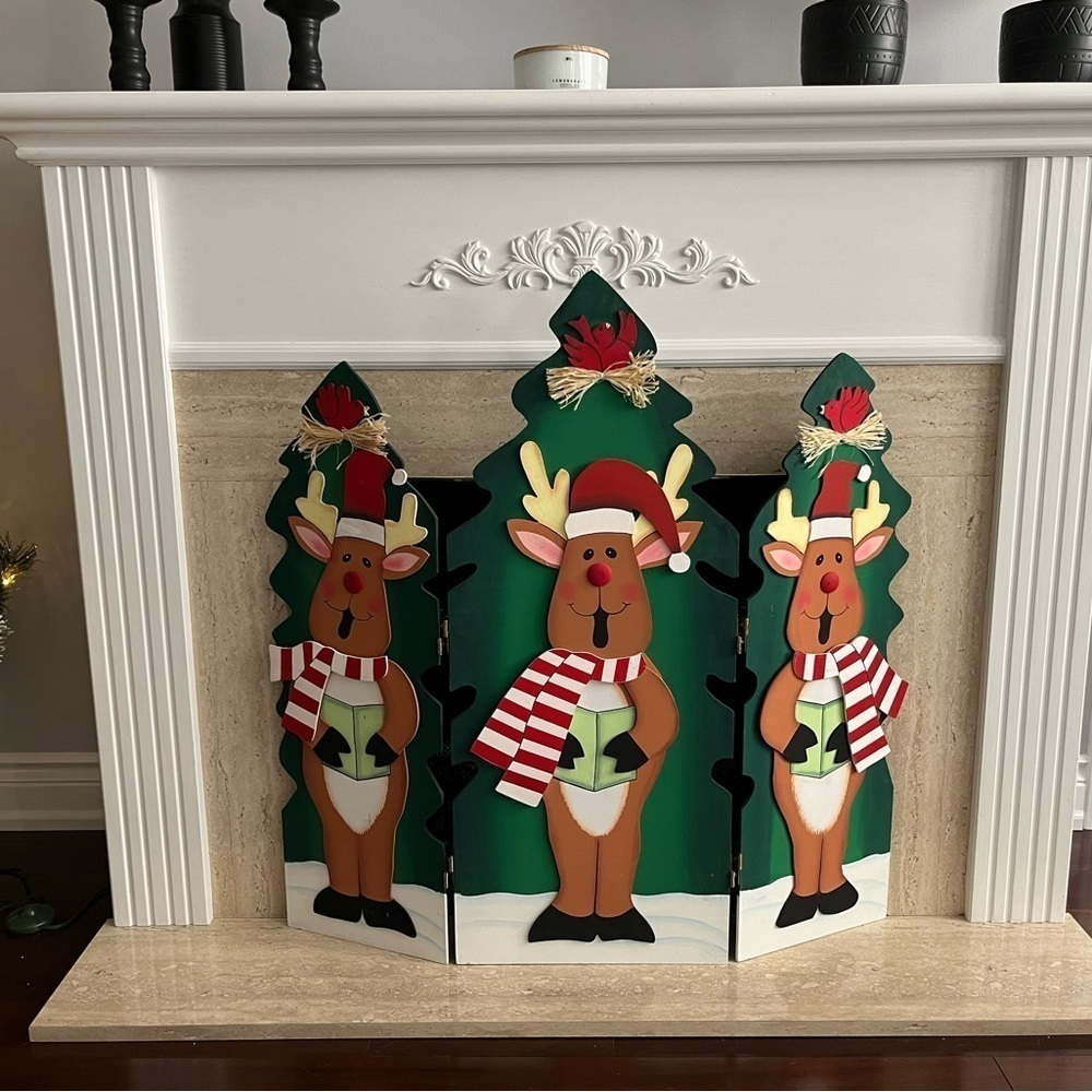 Wood reindeer  character holiday decor Christmas theme